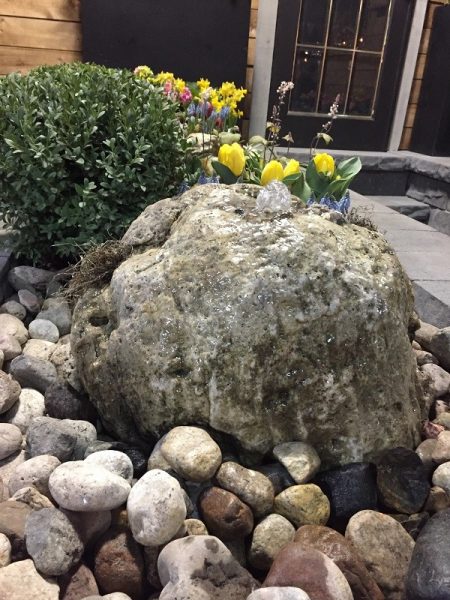 Large Rock pond less water feature at Canada Blooms 2017